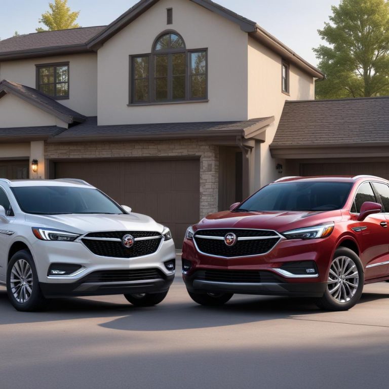 Side by side view of the 2024 and 2025 Buick Enclave models