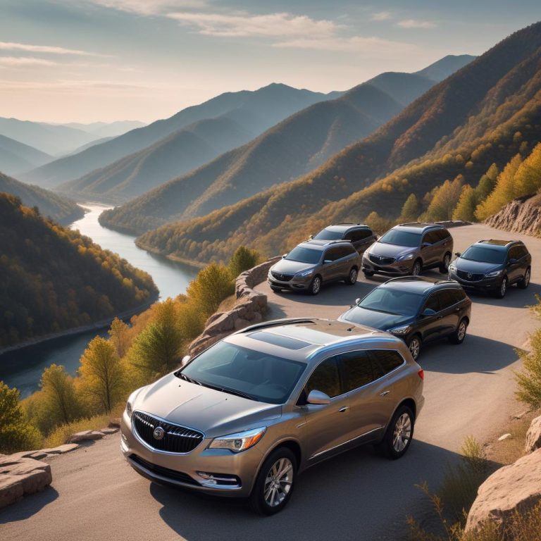 The Buick Enclave compared against other leading three row SUVs in its class