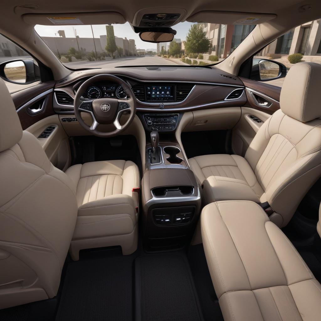 The advanced high tech interior and luxury cabin of the 2025 Buick Enclave