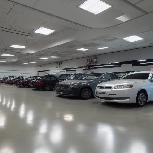 Pre-owned premium and luxury vehicles in a modern showroom