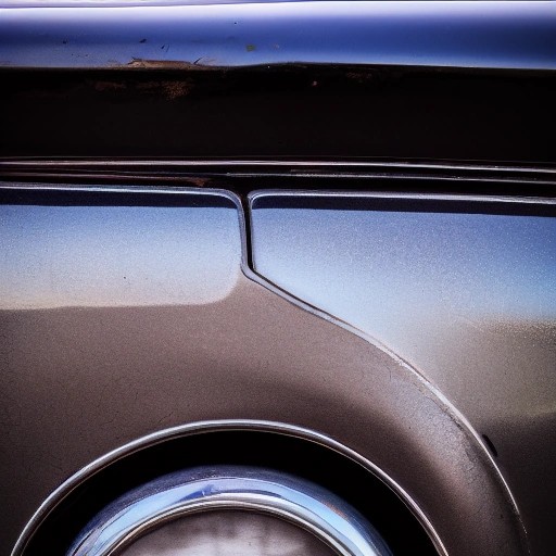 Close-up detail of iconic vintage car fender ventiports